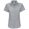 Lucketts Women's Oxford Short Sleeve Shirt - Silver [SW004/S]